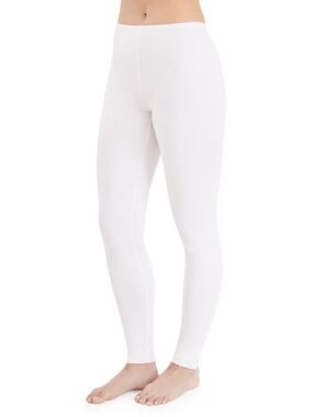 NEW Cuddl Duds White Leggings - Size M - Climate Smart Technology - Soft!